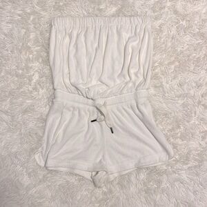 Ocean Drive terry cloth romper - size small - white